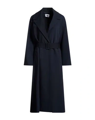 Alpha Studio Woman Coat Midnight Blue Size 6 Polyester, Viscose, Wool, Elastane