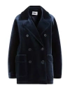 Alpha Studio Woman Coat Navy Size 8 Polyester, Viscose, Elastane In Blue