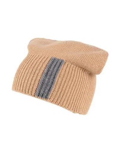 Alpha Studio Woman Hat Camel Size Onesize Wool In Beige