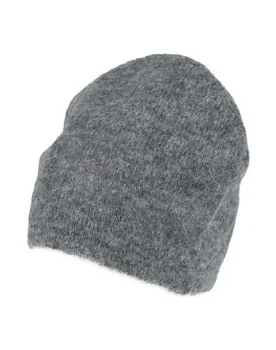 Alpha Studio Woman Hat Grey Size Onesize Mohair Wool, Polyamide