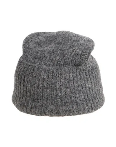Alpha Studio Woman Hat Grey Size Onesize Nylon, Alpaca Wool, Wool