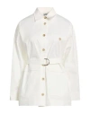 Alpha Studio Woman Jacket Ivory Size 10 Cotton, Elastane In White