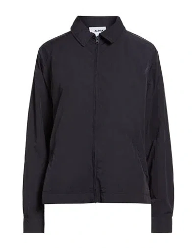 Alpha Studio Woman Jacket Midnight Blue Size 12 Polyamide In Black