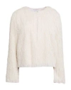 Alpha Studio Woman Jacket Off White Size 12 Polyester