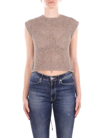 Alpha Studio Woman Knit Ad6310c 2016 Round Neck Sleek Rope In Other