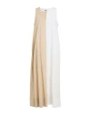 Alpha Studio Woman Maxi Dress Beige Size 12 Cotton, Elastane In Beige