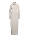 Alpha Studio Woman Maxi Dress Beige Size 6 Recycled Wool, Ecovero Viscose, Recycled Polyamide, Recyc In Beige