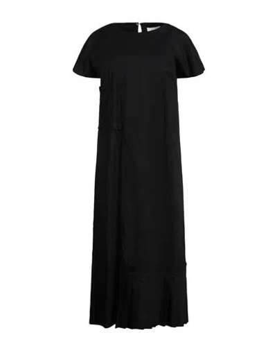 Alpha Studio Woman Maxi Dress Black Size 10 Cotton, Elastane