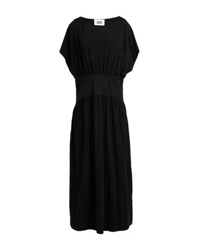 Alpha Studio Woman Maxi Dress Black Size 10 Cotton, Elastane