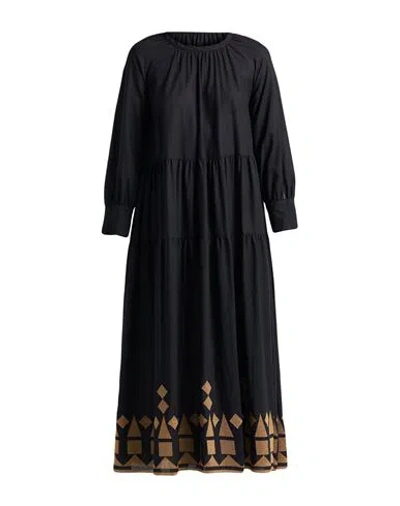 Alpha Studio Woman Maxi Dress Black Size 14 Cotton