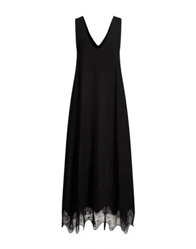 Alpha Studio Woman Maxi Dress Black Size 14 Linen, Viscose