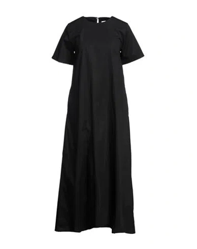 Alpha Studio Woman Maxi Dress Black Size 4 Cotton, Elastane