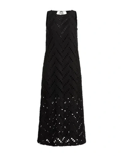 Alpha Studio Woman Maxi Dress Black Size 6 Cotton