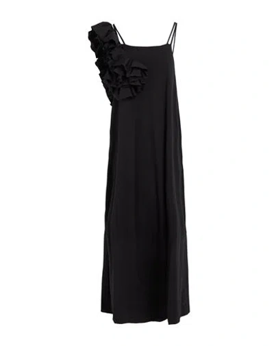 Alpha Studio Woman Maxi Dress Black Size 8 Cotton, Elastane