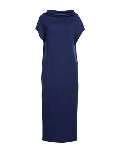 Alpha Studio Woman Maxi Dress Blue Size 10 Wool