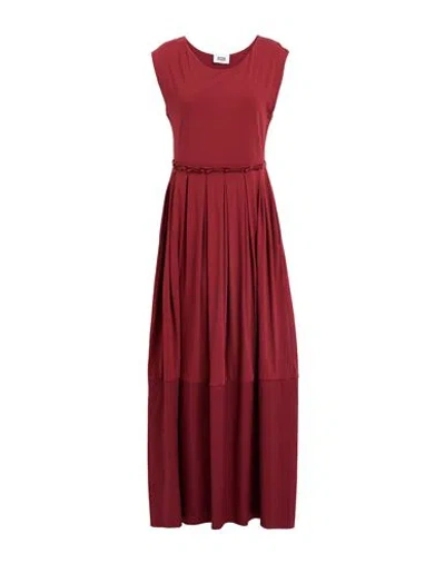 Alpha Studio Woman Maxi Dress Brick Size 10 Cotton, Elastane In Red
