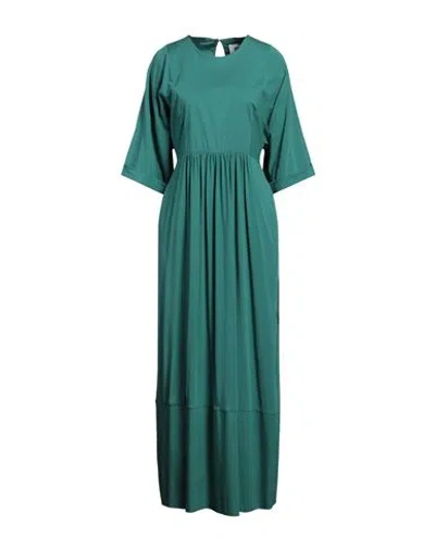 Alpha Studio Woman Maxi Dress Emerald Green Size 10 Cotton, Elastane