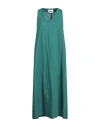 Alpha Studio Woman Maxi Dress Green Size 10 Cotton, Elastane