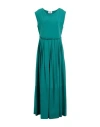 Alpha Studio Woman Maxi Dress Green Size 12 Cotton, Elastane