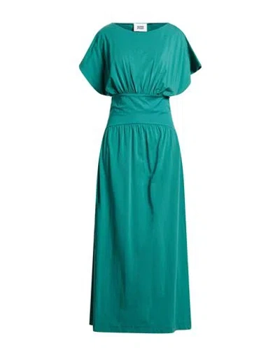 Alpha Studio Woman Maxi Dress Green Size 8 Cotton, Elastane