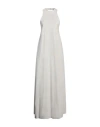 Alpha Studio Woman Maxi Dress Light Grey Size 6 Cotton, Elastane In Grey
