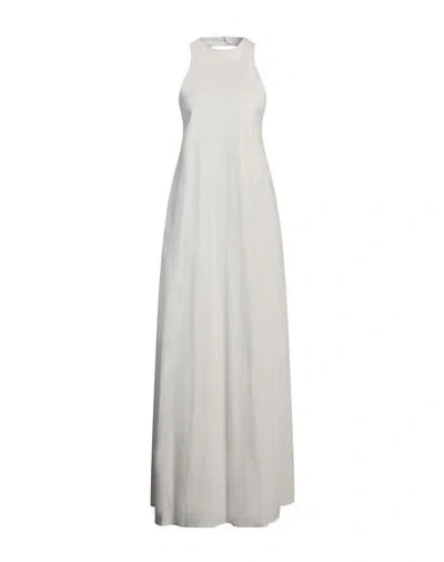 Alpha Studio Woman Maxi Dress Light Grey Size 6 Cotton, Elastane