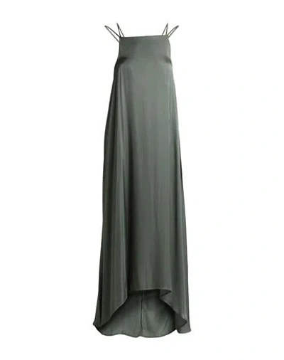 Alpha Studio Woman Maxi Dress Military Green Size 8 Viscose