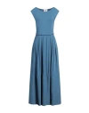 Alpha Studio Woman Maxi Dress Pastel Blue Size 12 Cotton, Elastane