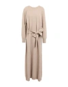 Alpha Studio Woman Maxi Dress Taupe Size 8 Wool, Viscose, Polyamide, Cashmere In Brown
