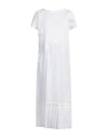 Alpha Studio Woman Maxi Dress White Size 10 Cotton, Elastane