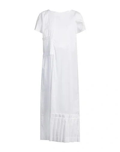 Alpha Studio Woman Maxi Dress White Size 10 Cotton, Elastane