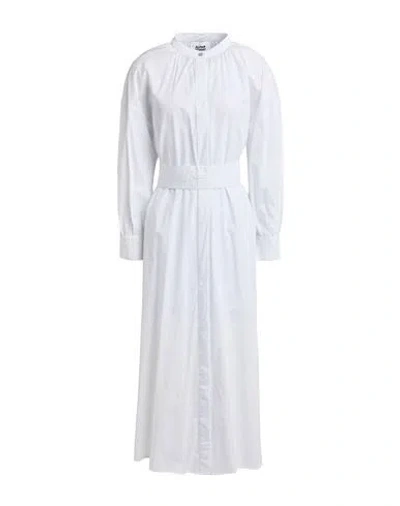 Alpha Studio Woman Maxi Dress White Size 10 Cotton, Elastane
