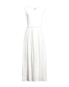 Alpha Studio Woman Maxi Dress White Size 12 Cotton, Elastane
