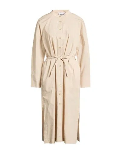 Alpha Studio Woman Midi Dress Beige Size 10 Cotton, Elastane In Brown