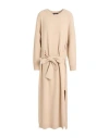 Alpha Studio Woman Midi Dress Beige Size 6 Wool, Viscose, Polyamide, Cashmere In Neutral