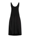 Alpha Studio Woman Midi Dress Black Size 10 Cotton, Elastane In Black