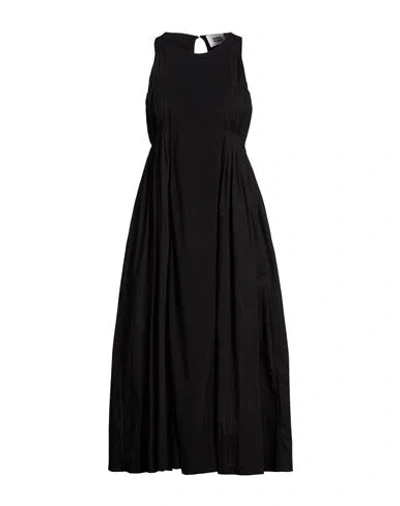 Alpha Studio Woman Midi Dress Black Size 10 Cotton, Elastane