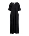 Alpha Studio Woman Midi Dress Black Size 10 Cotton, Elastane In Black