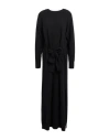 Alpha Studio Woman Midi Dress Black Size 10 Wool, Viscose, Polyamide, Cashmere