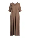 Alpha Studio Midi Dresses In Brown