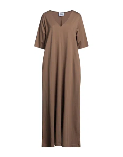 Alpha Studio Midi Dresses In Brown