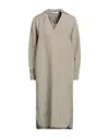 Alpha Studio Midi Dresses In Beige