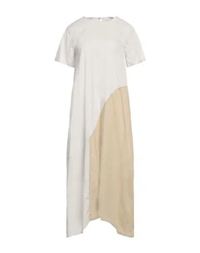 Alpha Studio Woman Midi Dress Light Grey Size 10 Cotton, Elastane