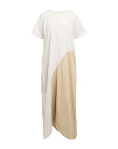 Alpha Studio Woman Midi Dress Light Grey Size 6 Cotton, Elastane