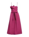 Alpha Studio Woman Midi Dress Magenta Size 6 Cotton, Elastane