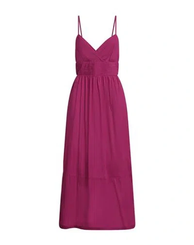 Alpha Studio Woman Midi Dress Mauve Size 8 Cotton, Elastane In Purple