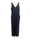Alpha Studio Woman Midi Dress Midnight Blue Size 10 Linen, Viscose, Polyamide