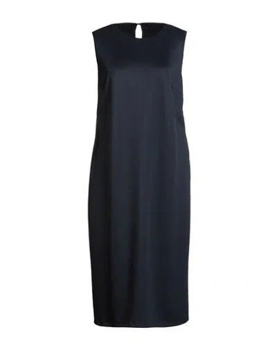 Alpha Studio Woman Midi Dress Midnight Blue Size 12 Polyester, Elastane