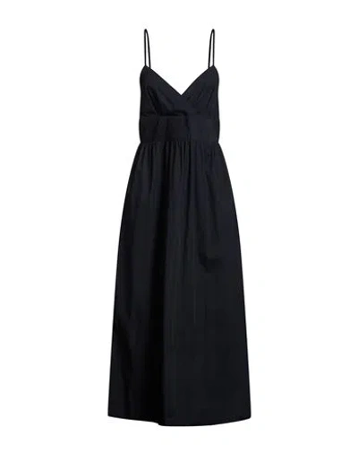 ALPHA STUDIO ALPHA STUDIO WOMAN MIDI DRESS MIDNIGHT BLUE SIZE 2 COTTON, ELASTANE