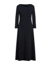 Alpha Studio Woman Midi Dress Midnight Blue Size 6 Polyester, Elastane In Blue